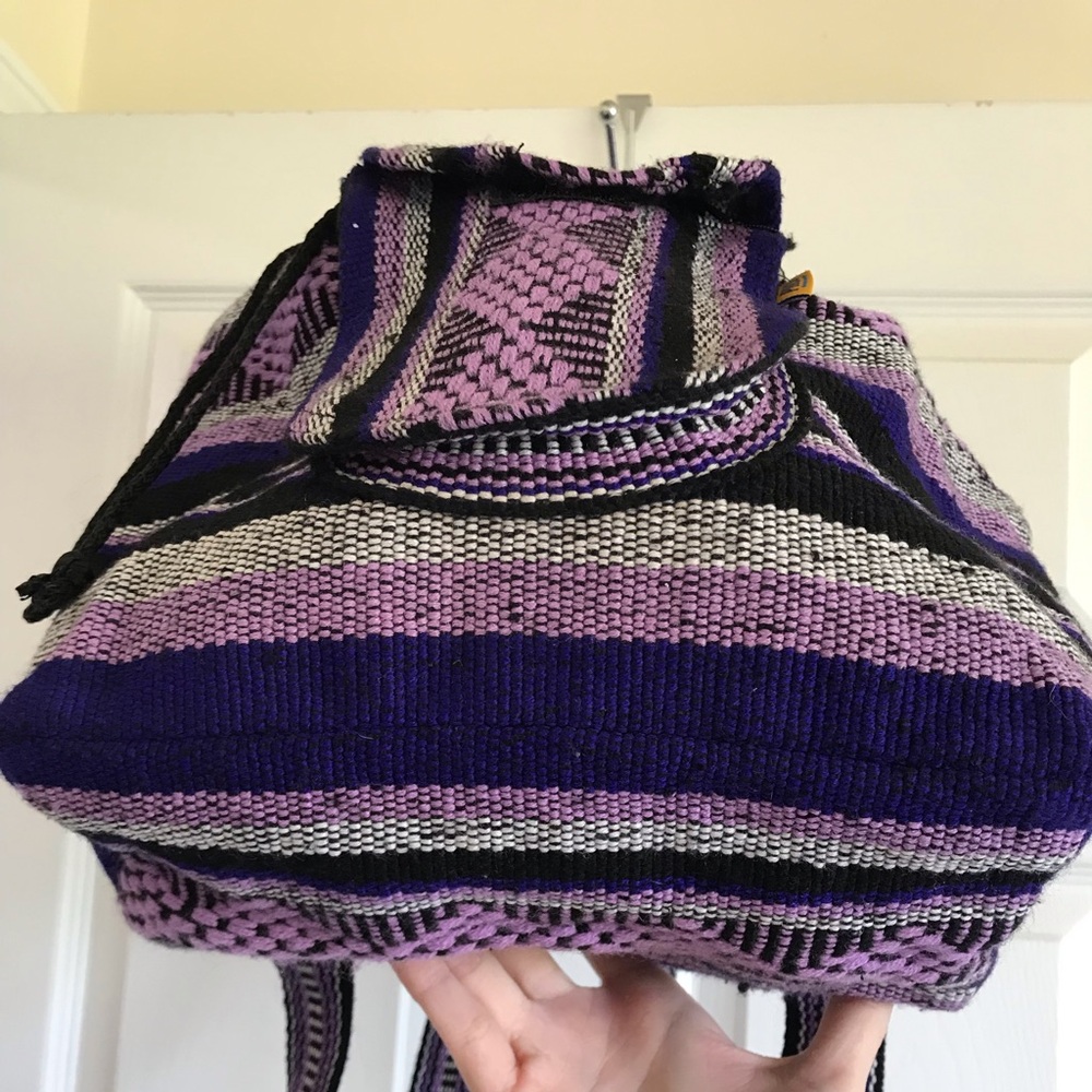 Pinzon Boho Aztec Purple Beach Backpack - Picture 5 of 10